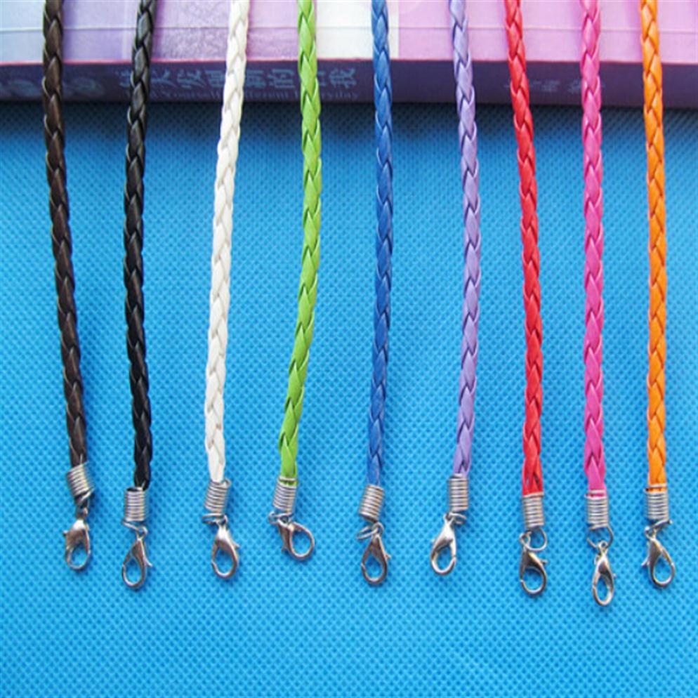 

Faux Braid Leather Bracelet Cord 1 8inch Extender Chain 180mmX3mm10 Colors DIY Accessory Jewelry Making249g