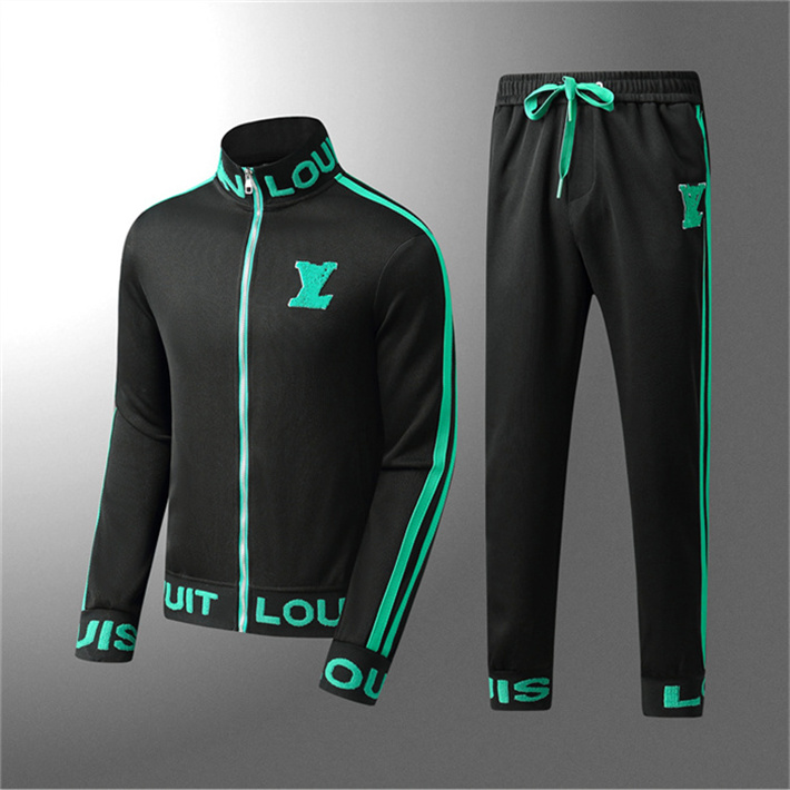 

Designer brand Golden velvet Tracksuits logo Mens Casual Street Leisure Fashion Streetwear Pullover Sweatshirts long sleeves coat and pants set LM-3XLP02