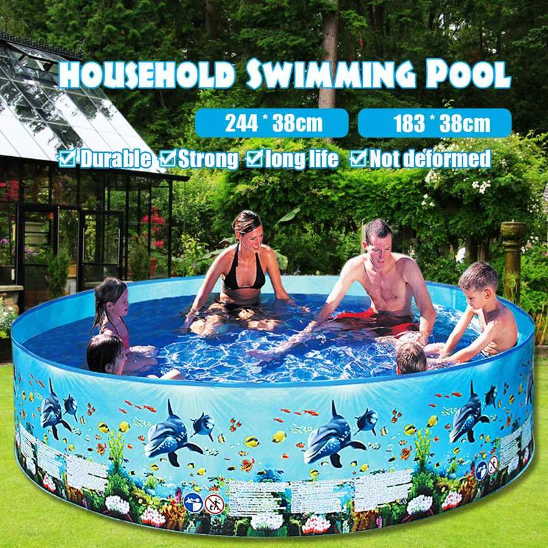 

Pool & Accessories 122/152/183/244cm Framed Swimming Large Pools For Country House No Inflatable Family Paddling Adults Kids
