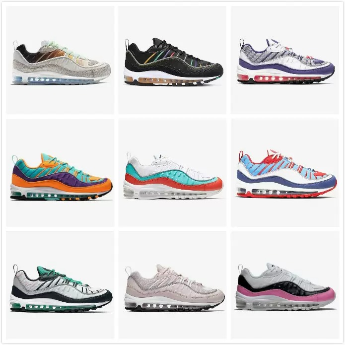 

98 men women running shoes 98s cushion sport la mezcla rose gold orange top quality gym red easter pink fashion trainers sneakers, Customize