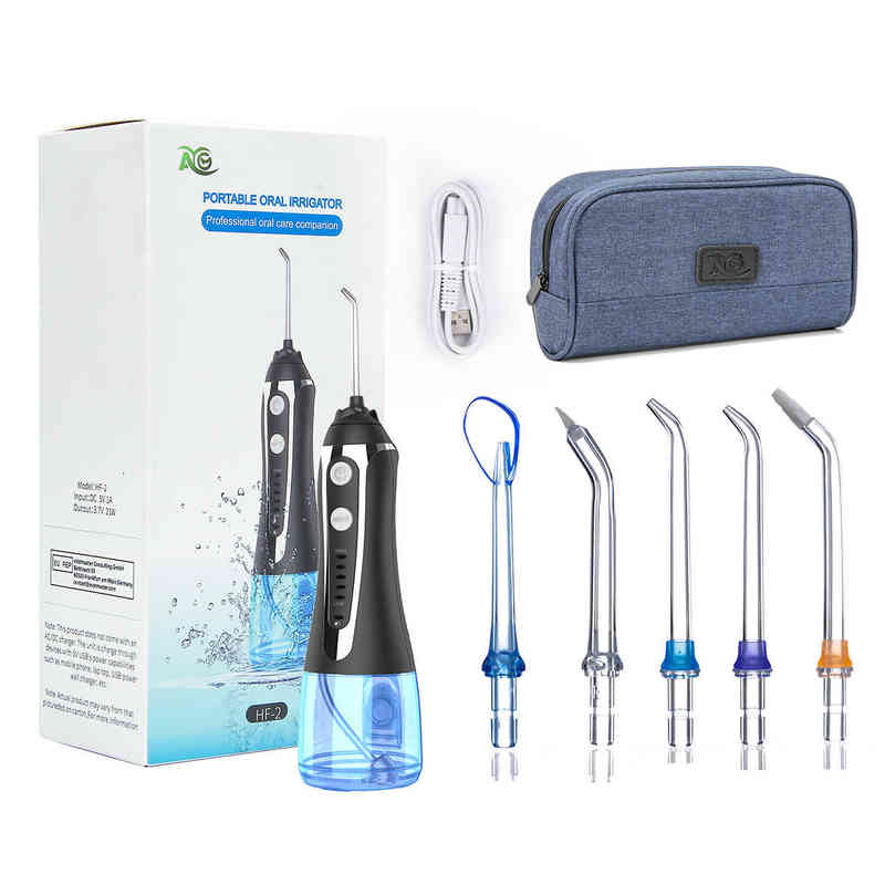 

NXY Toothbrush Ag Portable Oral Irrigator Usb Rechargeable Water Flosser Dental Water Jet 300ml 5models Water Tank Waterproof Teeth Cleaner 0409
