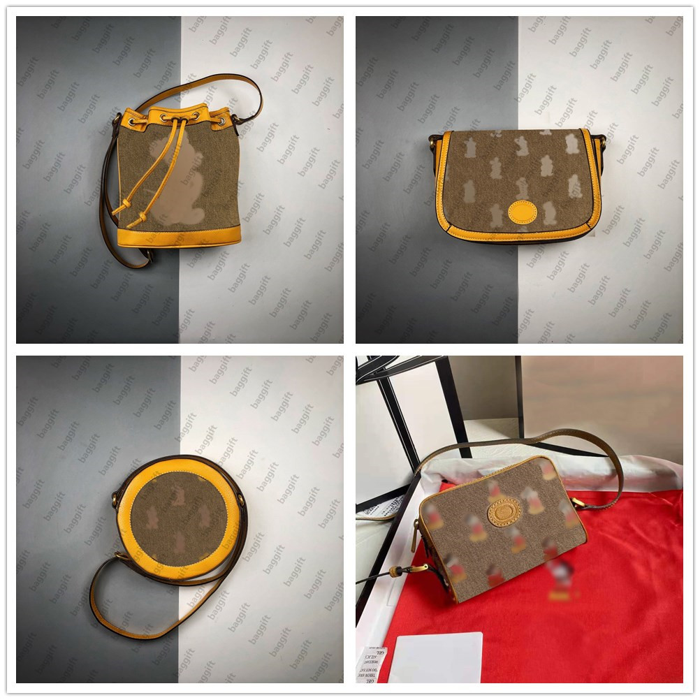 

Women animal printing Brown Canvas Cover Hobo vintage Mini Bucket bags Cross body Pochette Wallets Round Cake Purses Shoulder Ladies totes 602536 603730, No bag;for balance fees