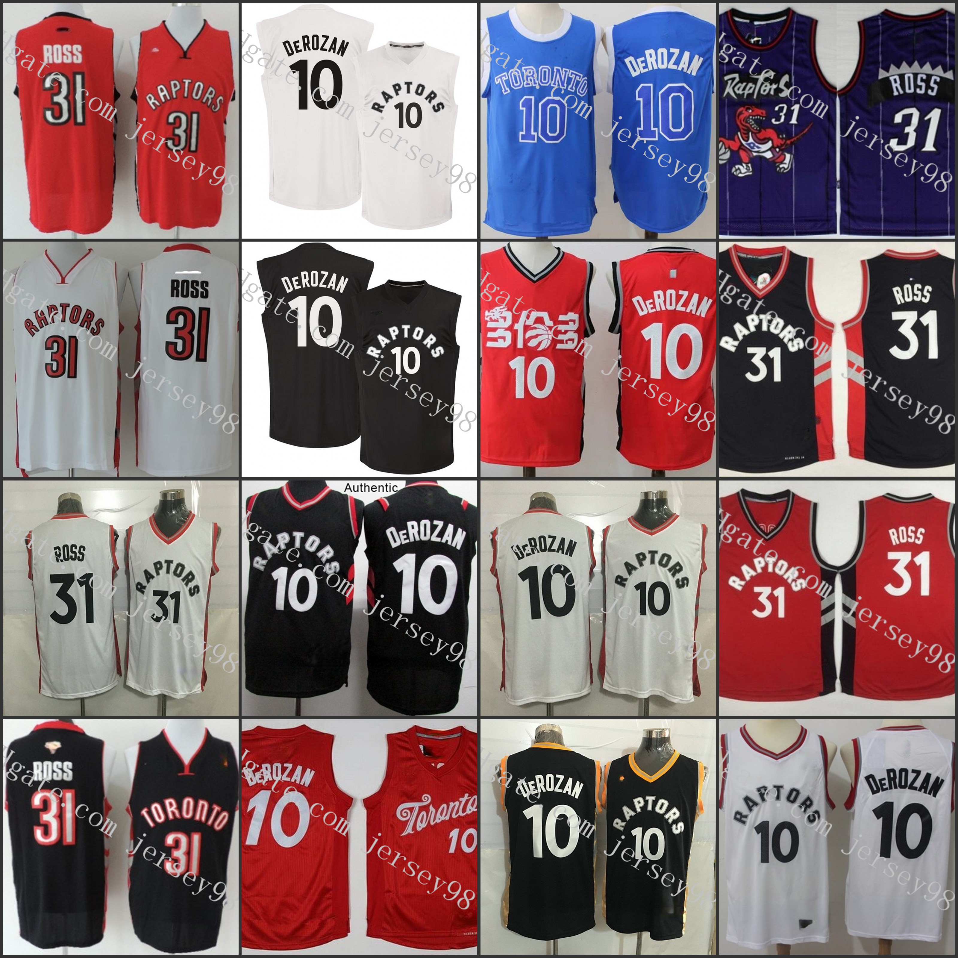 

Toronto''Raptors''MEN White31''Terrence Ross#10''DeMar DeRozan retro Basketball''Jersey