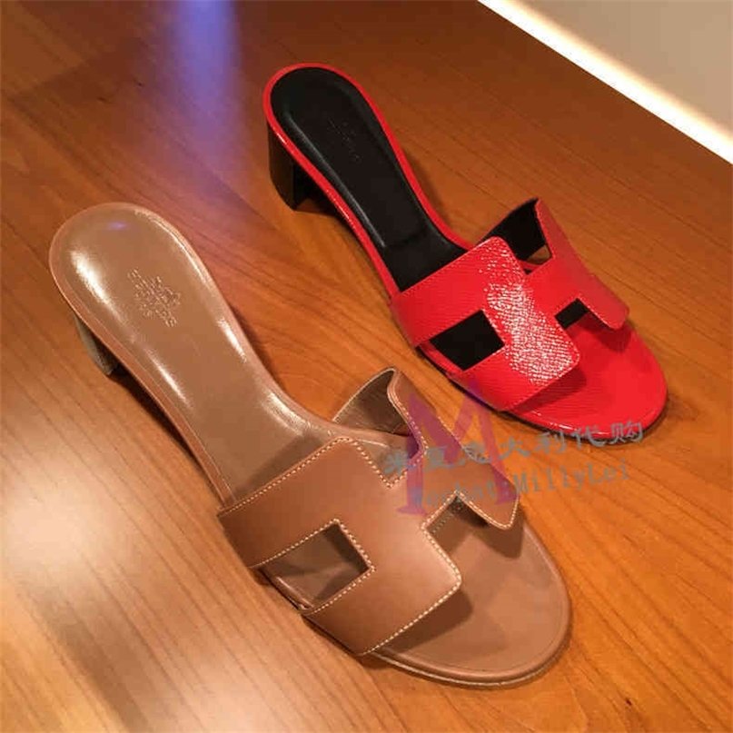 

Herms slippers sandals classic Hermsr H-shaped 5cm horseshoe heel 2016 multicolor 90VN
