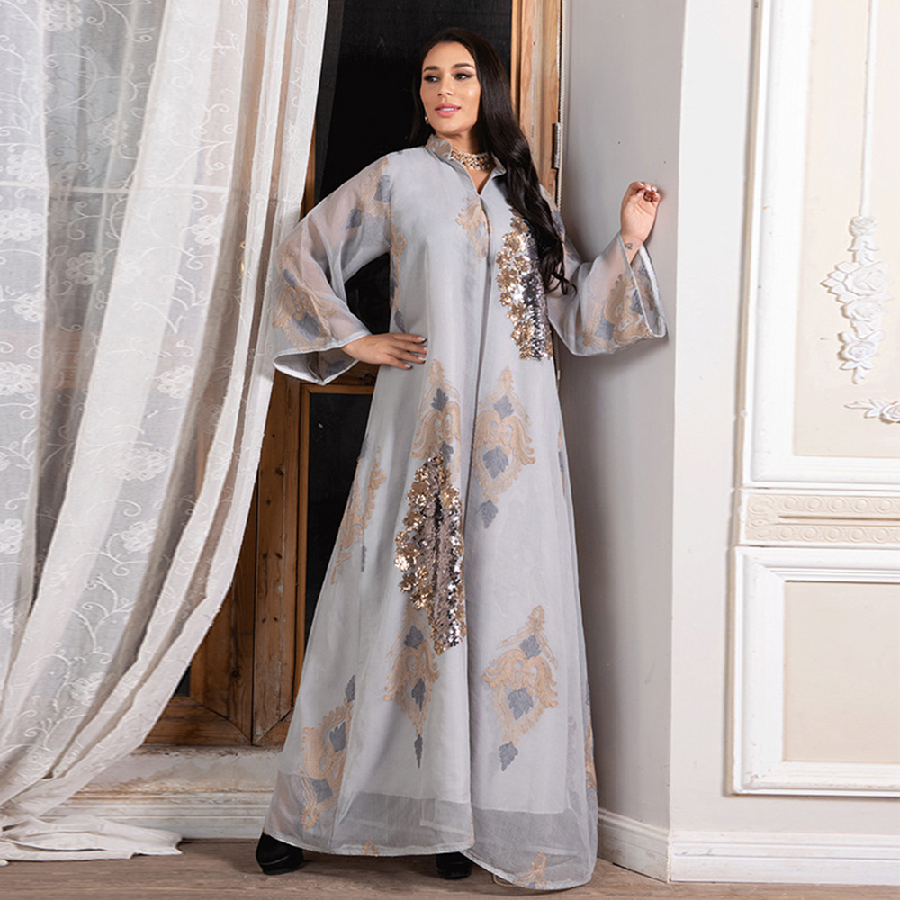 Kaftan Mujer Abaya Dubai Turkey Islam Muslim Evening Dress Caftan Marocain Dresses For Women Djellaba Robe Longue Femme Musulman-image-758039049