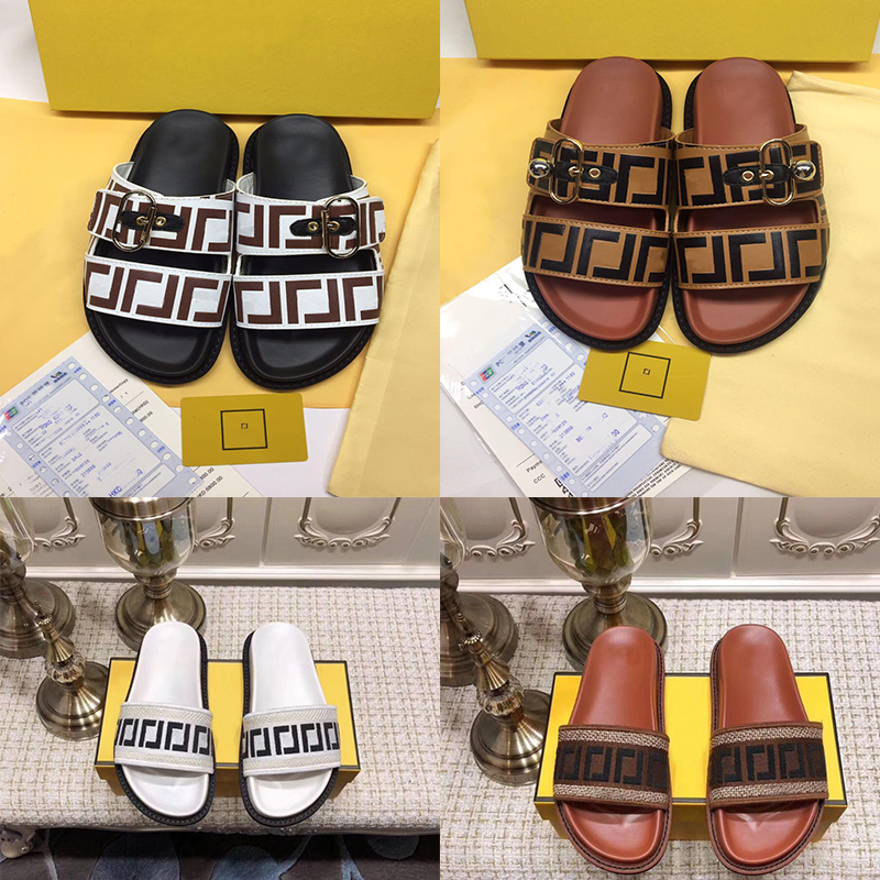 

Stretch Fabric Sandals Luxury Designer Slippers Classic Letter Embroidered Flat Italian Leather Insole Casual Shoes With Box, Color 1