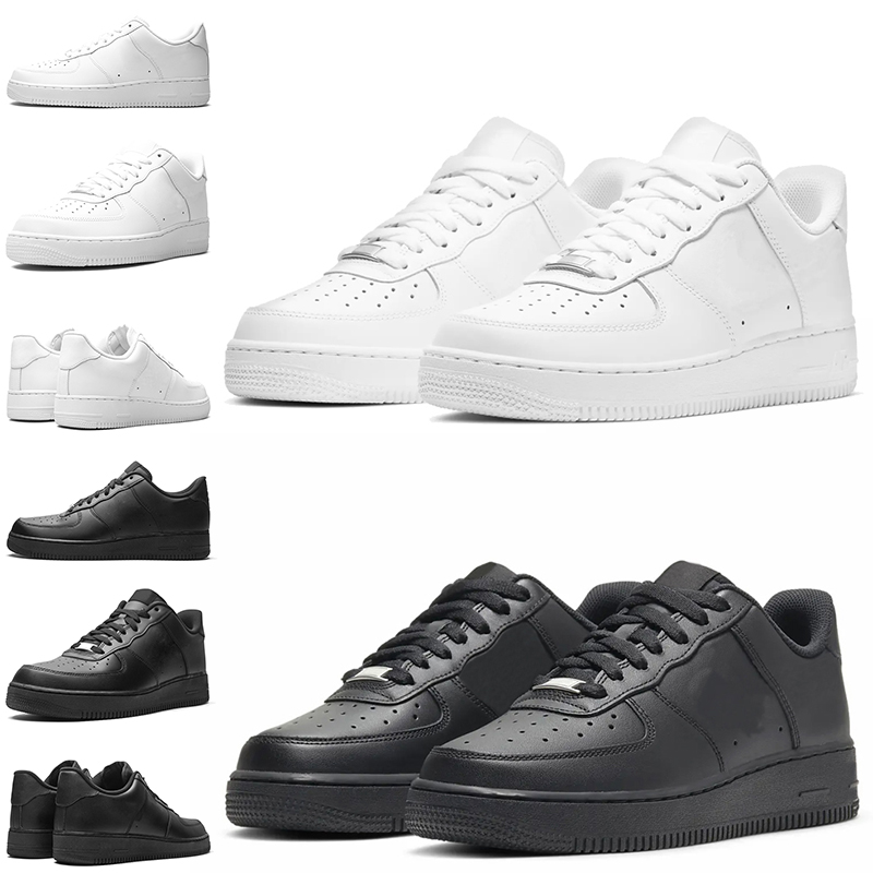 men women casual shoes 1 classic triple white black mens trainers Outdoor Sports Sneakers Walking Jogging Platform size 36-45
