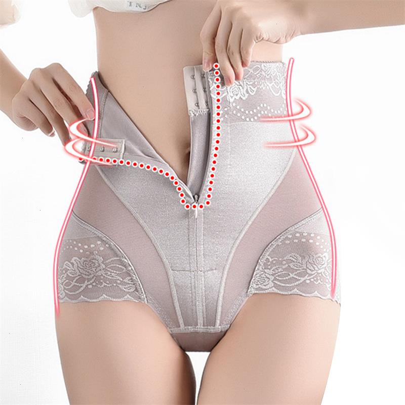 

High-waisted Abdomen Panties Female Postpartum Womens Shapers Zipper-breasted Hip-lifting Breathable Waist Thin Shaping Body Pants, Light purple