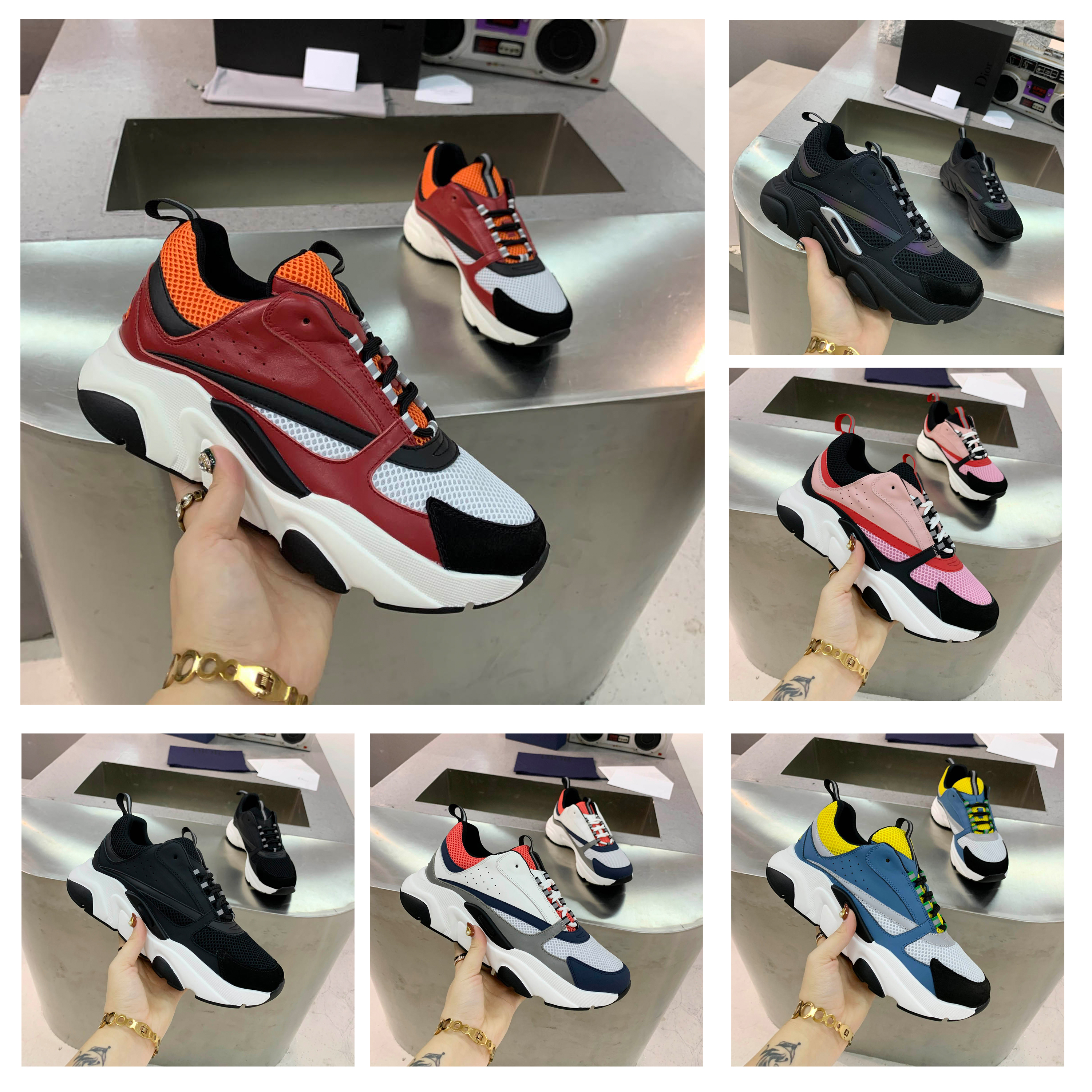 

Designer B22 Sneakers Casual Shoes Low Top Italy Brand A B Stripes Shoe Walking Sports Trainers Chaussures Pour Hommes with box size 35-46, 13