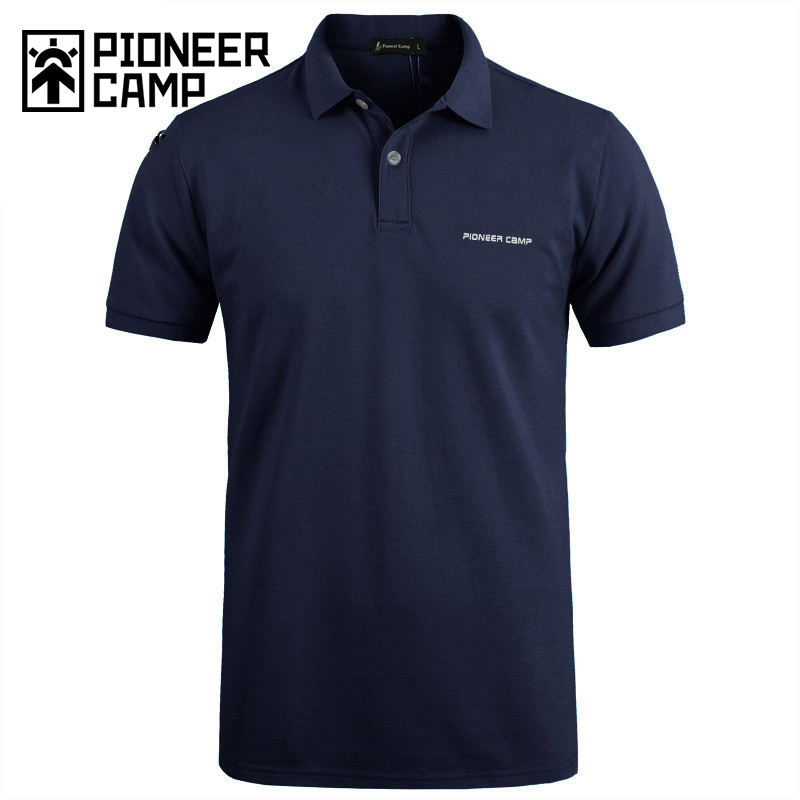 

Camp Clothing Men Polo Shirt Business Casual Solid Male Short Sleeve High Quality Pure Cotton 220615, Dark green (print)