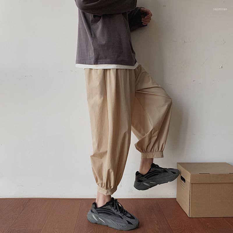 

Men's Pants Summer 5-color Thin Casual Men Fashion Ice Silk Japanese Streetwear Loose Straight Mens Trousers -3XLMen's Naom22, Black