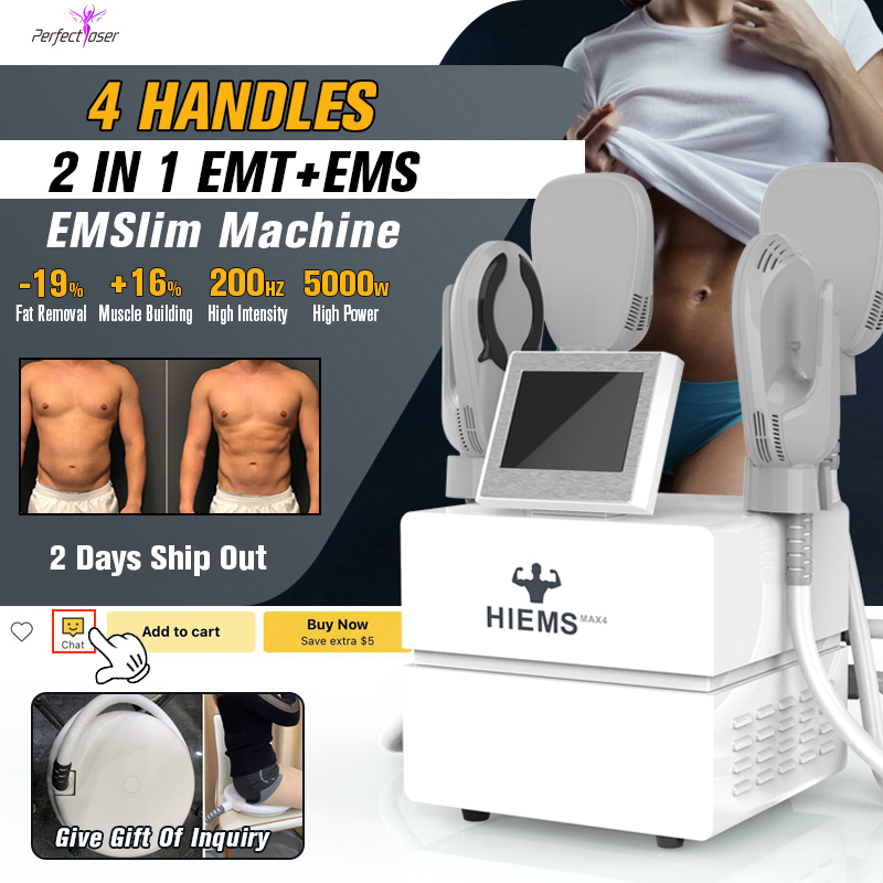 

Emslim neo body slimming machine muscle stimulator ems 4 handles 12 Tesla EMS RF skin tightening slim Buttocks Lfiting