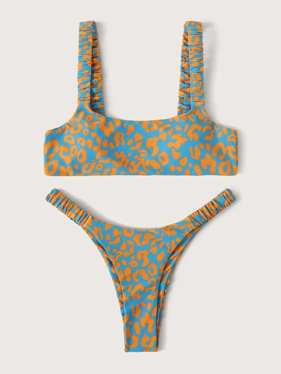 

Sexy Micro Bikini 2022 Textile Women Orange Leopard Push Up Padded Thong Swimsuit Female Cut Out Bathing Suit Swimwear Trajes De Bano, Black