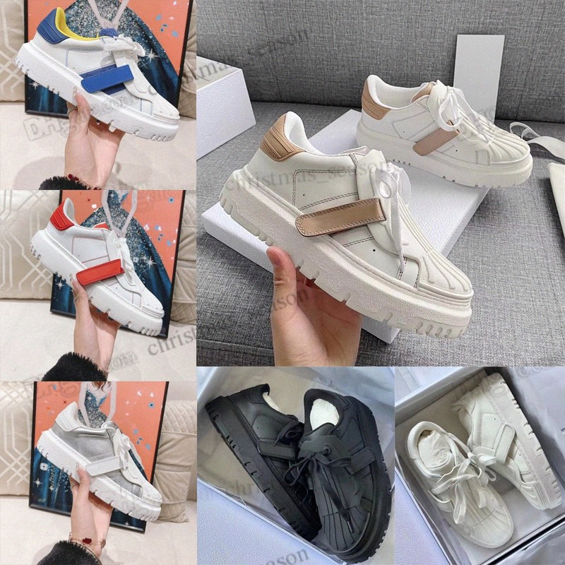 

2022 Designer woman Fashion Casual Shoes ID White Calfskin and Rubber Womens platform Lace-up Adhesive Convenient buckle Tongue Sneakers 35-40 W9d6#, I need look other product