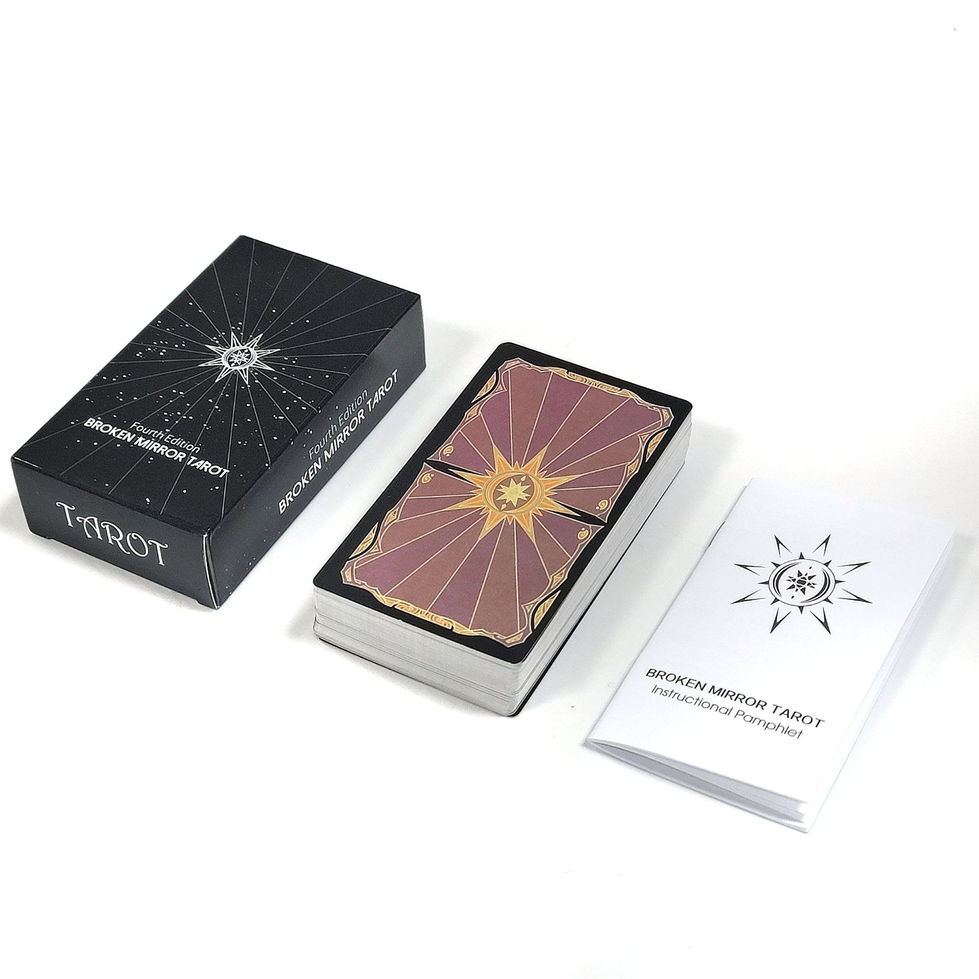 2022 Amazon's nieuwe Engelse Broken Mirror Tarot Card Games Pan Wet Luo Brand Fabrikant Groothandel gratis ups