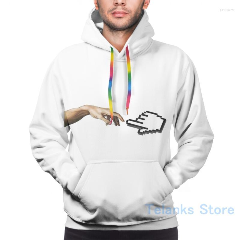 

Men' Hoodies & Sweatshirts Mens Sweatshirt For Women Funny Modern Creation Of Adam Print Casual Hoodie StreatwearMen