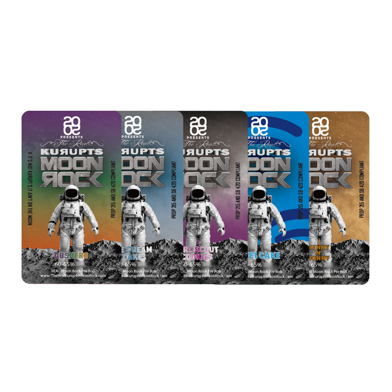 

Stickers for pre roll tubes bottle Moon rock preroll tube labels cali strain sticker