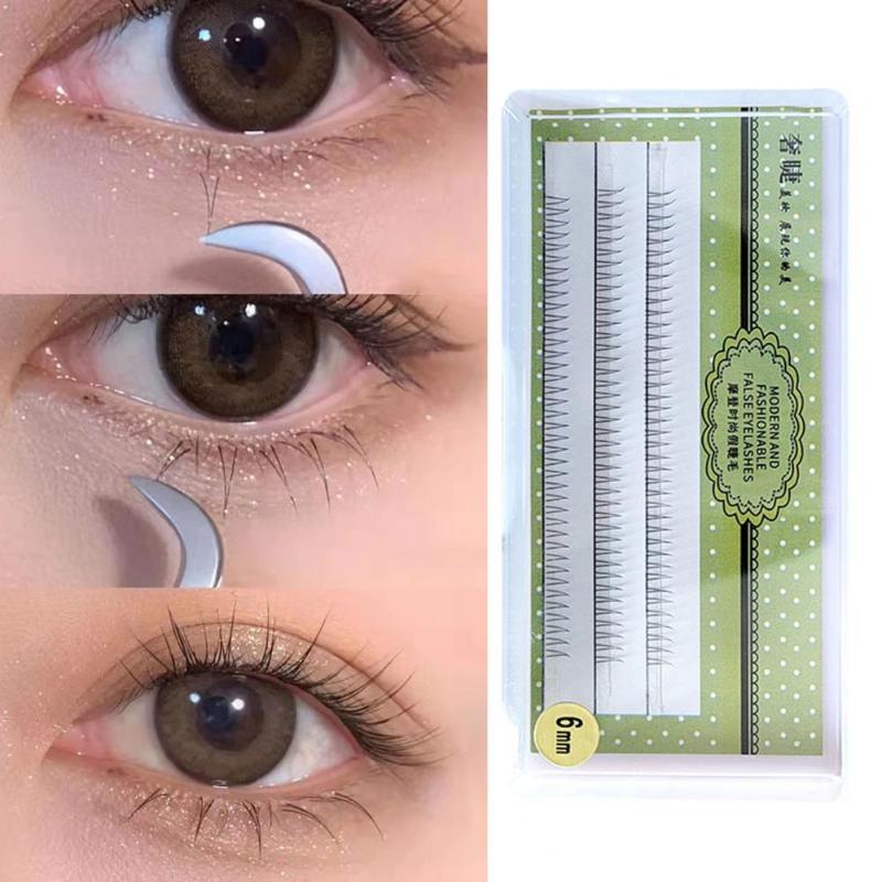 

False Eyelashes Eyelash Fishtail Style Reusable Superposable Waterproof Excellent Ductility Clusters Of V-Shaped Lower EyelashesFalse