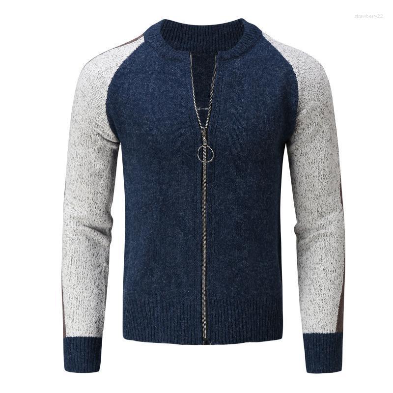 

Men's Vests Autumn And Winter Coat Jacket Fashion Zipper Warm Long Sleeve Soft Jacekt Cardigan Solid Knitted For Men Stra22, Black