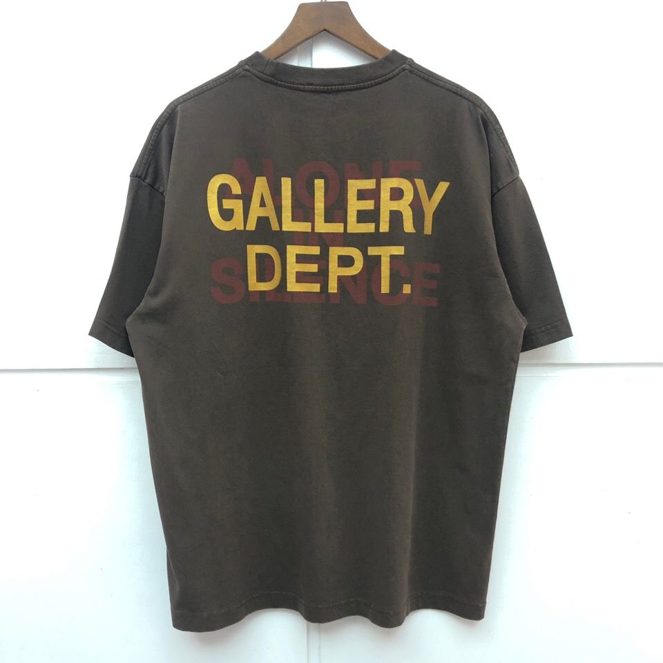 

Mens Women T Shirts GD Sketch Portrait Letter Short-sleeved Wash Old Retro dept OS Loose Casual Cotton T-shirt, Brown