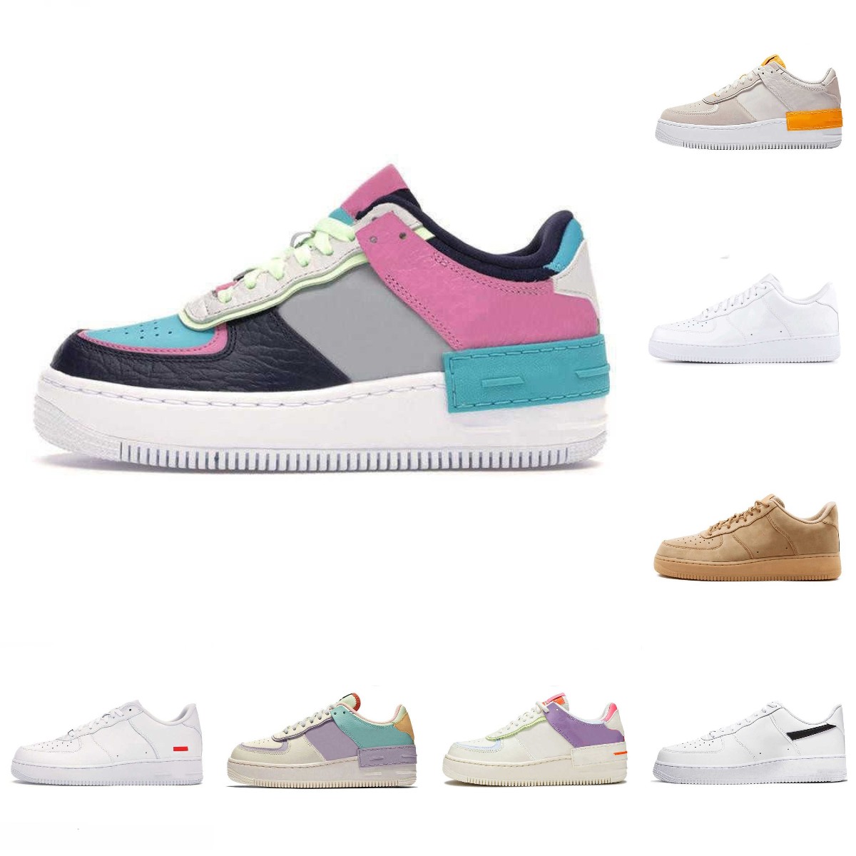 

High Quality Mens Sports Casual Shoes Classic Triple White Low Shadow FoRCes Black Wheat Pale Ivory Pastel Beige Airs Utility Women Orange Designer Trainers Sports, Please contact us