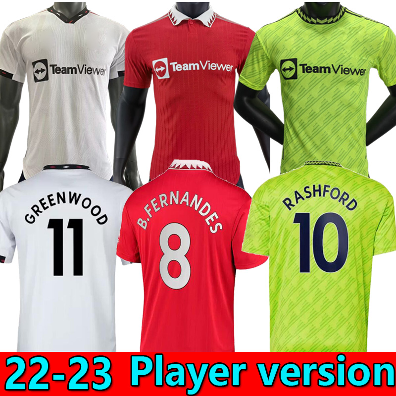 

Player version 2022 2023 United Home red Soccer Jersey 22 23 SANCHO MARTINEZ ERIKSEN LUKAKU B.FERNANDES R.VARANE CAVANI Away Shirt LINGARD MARTIAL Football Unifor, 22/23 home 2