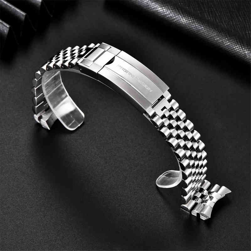 

PAGANI DESIGN Original For PD1661,PD1662.PD1651 316L Stainless Steel Band Strap Jubilee bracelet width 20MM, length 220MM H220419