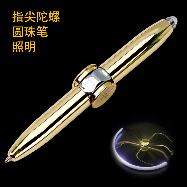 

Fingertip Gyro Ballpoint Pen TikTok Multi-Function Rotating Luminous Decompression Pen Metal Decompression Hand Spinner Pen, Various