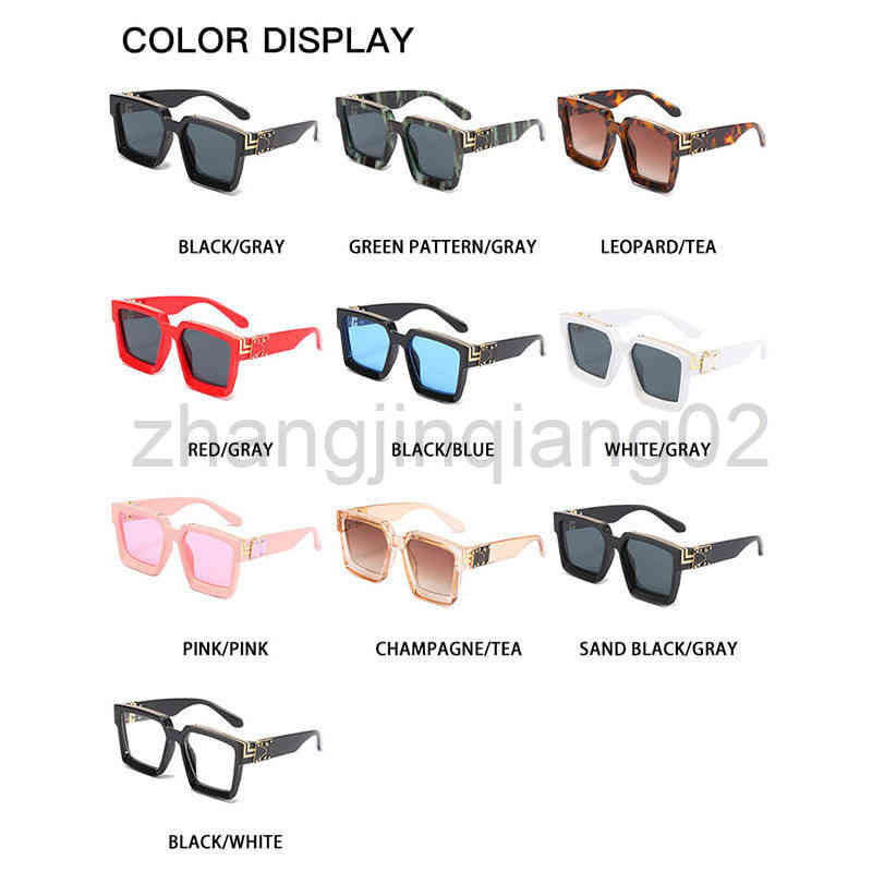 

Designer Millionare Sunglass Cycle Luxurious Fashion Eyewear Woman Mens European And American Fashion Trend Large Frame Striped Sunglasses