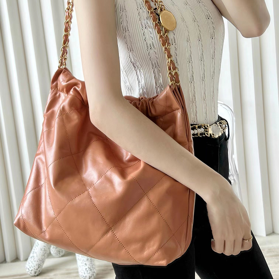 

10A Top quality 22 small handbags luxury cowhide garbage bags woman shoulder bag 37cm fashion the large capacity tote bagss AS3260 lady gjghj