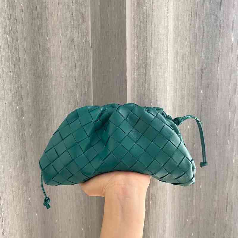 

Venetas Designer Handbags Bottegas 2022 Woven Cloud Bag Pouch Hand Wrinkled Messenger Shoulder Dumpling Bag Thousand Three Hundred and Twenty-three, Parrot green (plain)