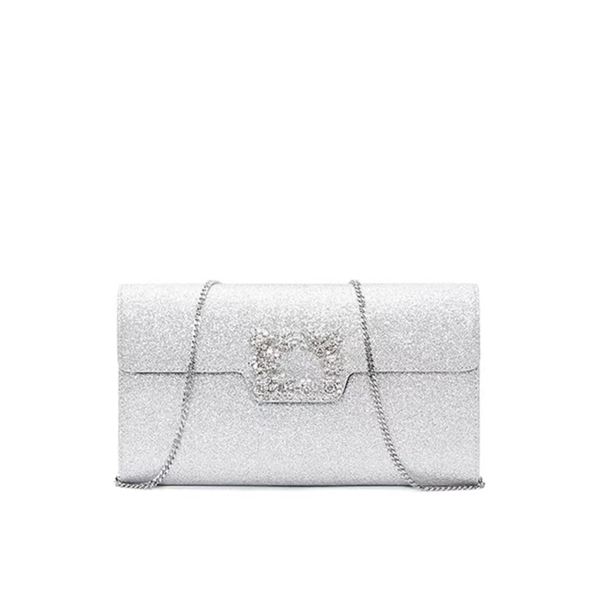 

High-end classic fashionable glittering evening bags chain clamshell bag designer exquisite envelope elegant bag handbag, Customize