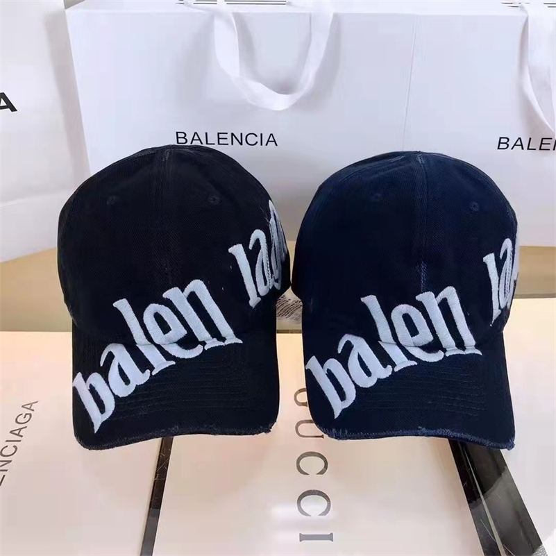 

hat quality Luxury high Balencaigass Paris spring and summer large letter embroidery personalized baseball cap duck tongue cap men and women, Black