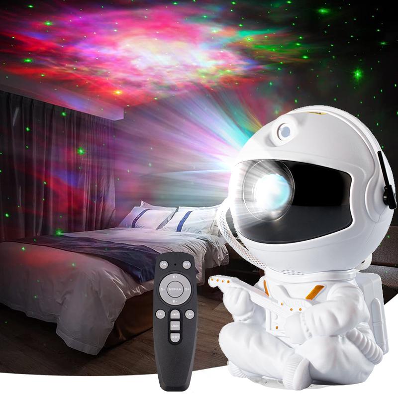 

Night Lights Astronaut Starry Star Projector Lamp Colorful Galaxy Sky LED Light Kids Bedroom Projection Room Decoration GiftsNight
