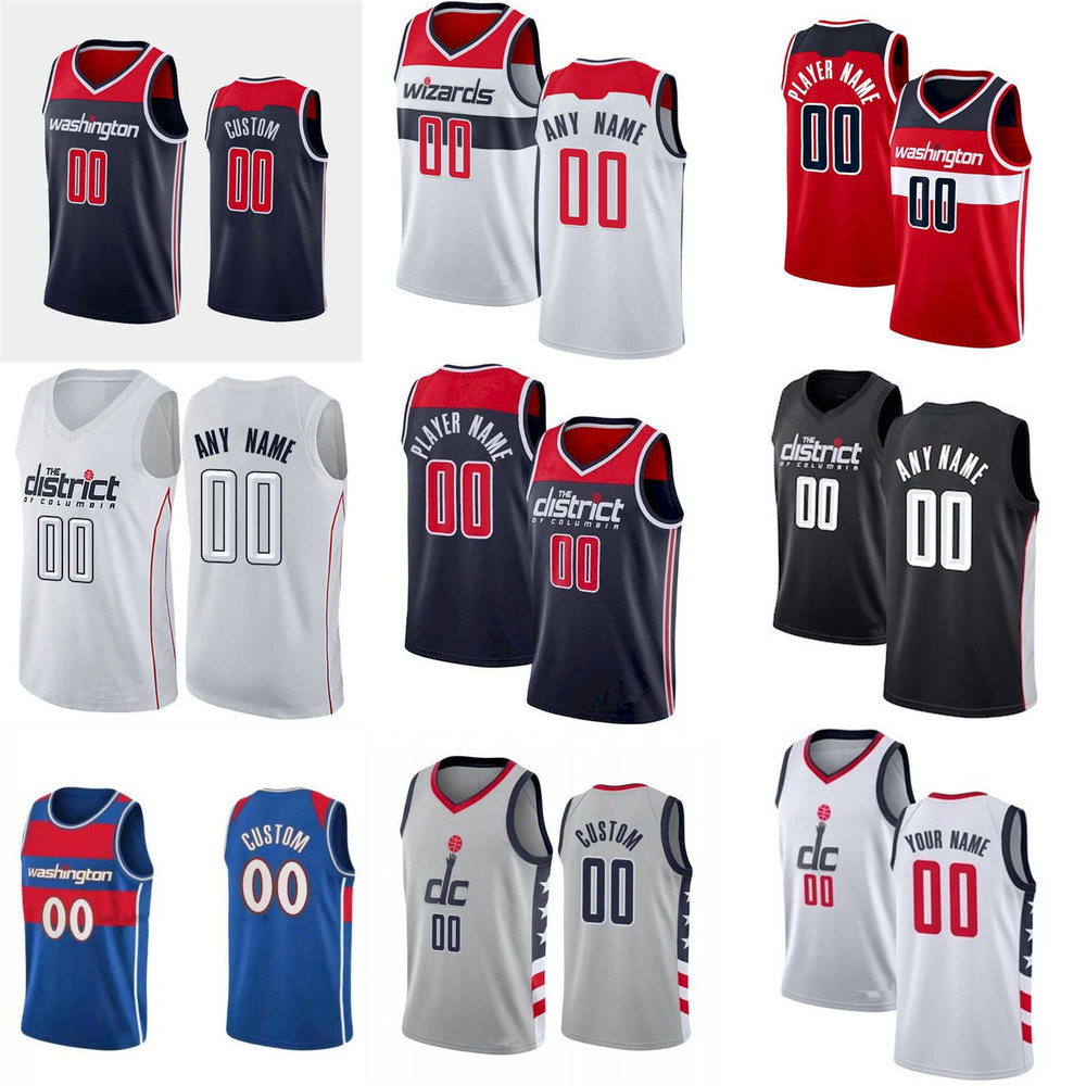 

75th Custom Jersey Washington''Wizards''Men Women Youth 9 Deni Avdija 42 Davis Bertans 26 Spencer Dinwiddie 21 Daniel Gafford Basketball Jerseys, Color