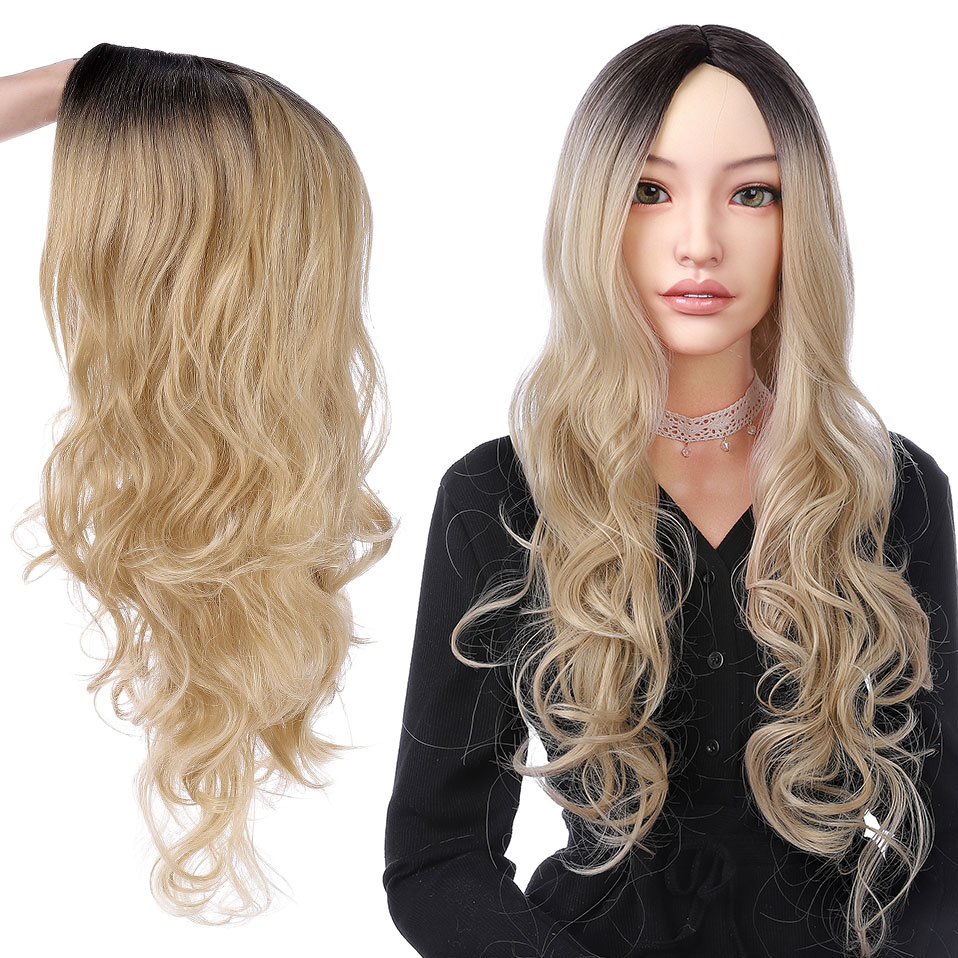 Costume Accessories Synthetic 24inch Loose Wave Cosplay Wig Hair Wig Black Brown Blonde Blue Red Purple Ombre Women Wig Cosplay-image-772562715