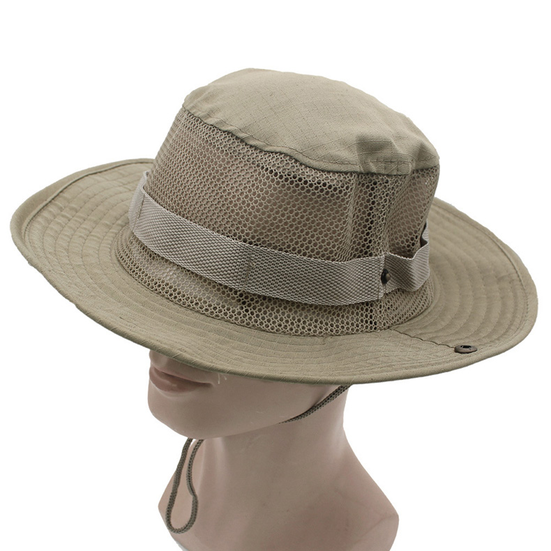 

Outdoor Hats Boonie Mesh Cap -For Sun Protection Fishing Beach & Hiking Paddling Rowing Kayaking Travel Fishing, Black l (56-60cm)