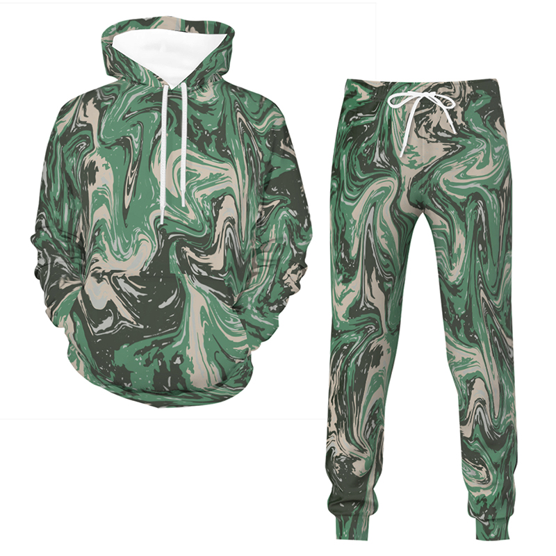

2022 Newest Fashion 3D Printed Outfits Hoodie and Pants Autumn Men Women Daily Casual Sports Jogging Suit Marbling Camo 2pcs Set, Hoodie-a