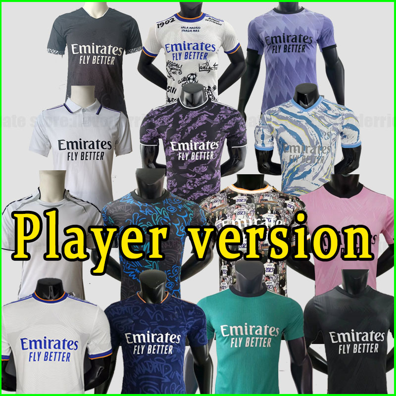 

PLAYER VERSION 2022 2023 BENZEMA soccer jerseys 22 23 football shirt Real Madrids CAMAVINGA ALABA MODRIC VALVERDE VINI JR CASEMIRO training champion Y-3 pink third, 22-23 away