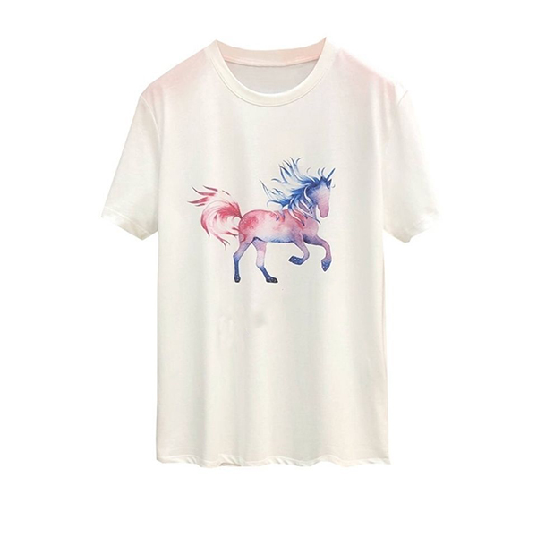 

21ss Classic Horse TShirts Animal Cartoons Men Harajuku Fabric Tops T Shirt Round Neck Oversized Big Size Clothing Plus Herm, Black