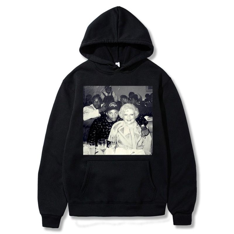 

Men' Hoodies & Sweatshirts Classic Eazy E With Betty White Golden Girls Men Vintage Hooded Pure Tracksuit Harajuku StreetwearMen, Black