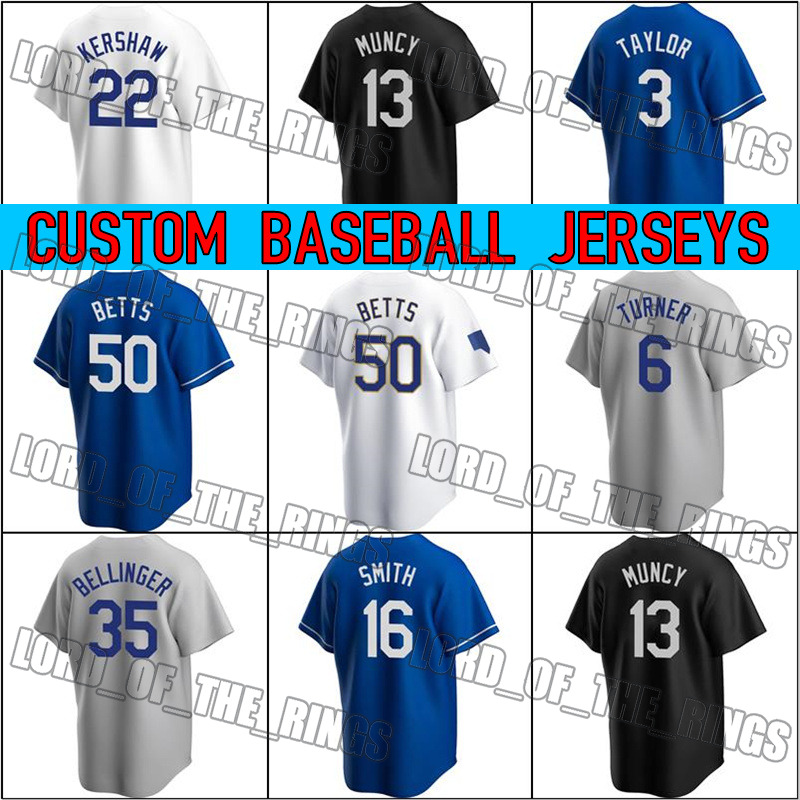 

Baseball 50 Mookie Betts Freddie Freeman Jersey Clayton Kershaw Cody Bellinger Trea Turner Jerseys Gavin Lux Chris Taylor Max Muncy Julio Urias David Price, Man custom jersey (dq)