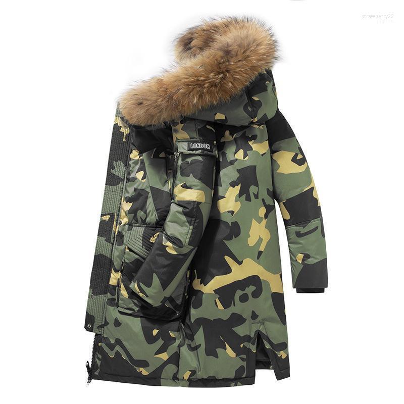 

Men's Down & Parkas Winter Long Jackets Thick Warm Coats Casual Fur Collar Hooded Camouflage Windbreaker White Duck Jacket Stra22, Short style
