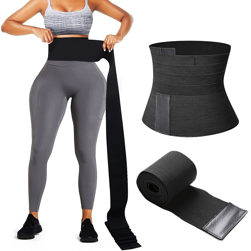 

Women's shaper body sculpting belt wister trainer elastic wrapping postpartum waist sports #2022, Black