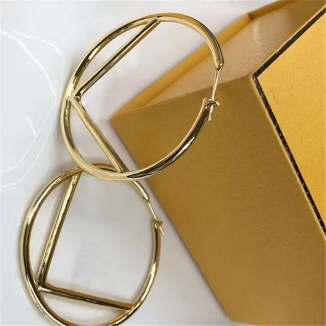 Mode luxe lettre Design boucles d'oreilles goujon cercle Simple cerceau boucle d'oreille nouvelle mode élégante pour femme de haute qualité F1