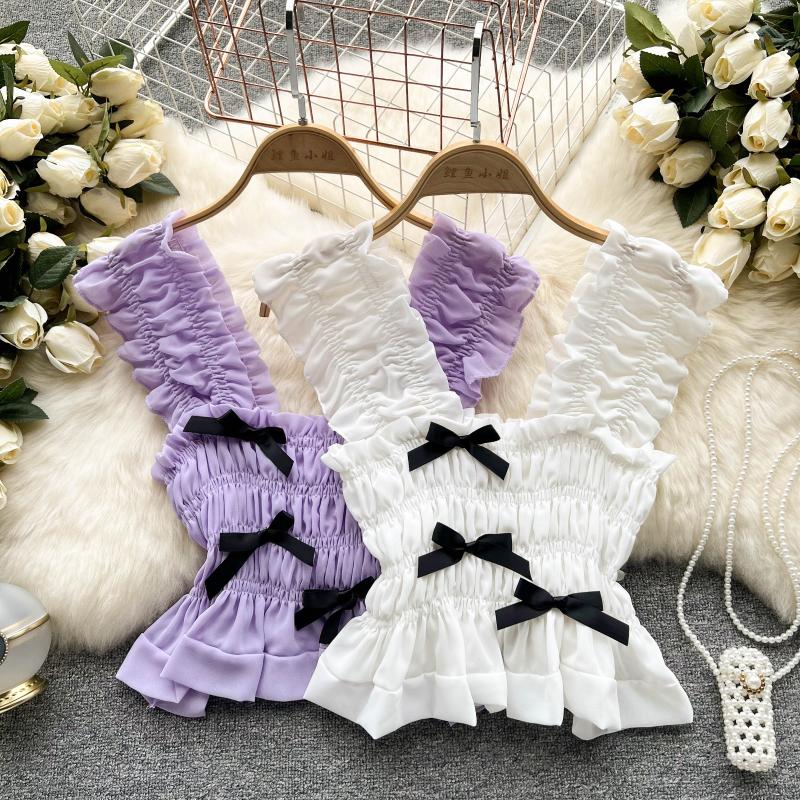 

Women's Tanks & Camis Woman Butterfly Sexy Crop Top Women Binder Chest Tank Tops Corset Lace Femme Camisole Korean Fashion DropWomen's, White