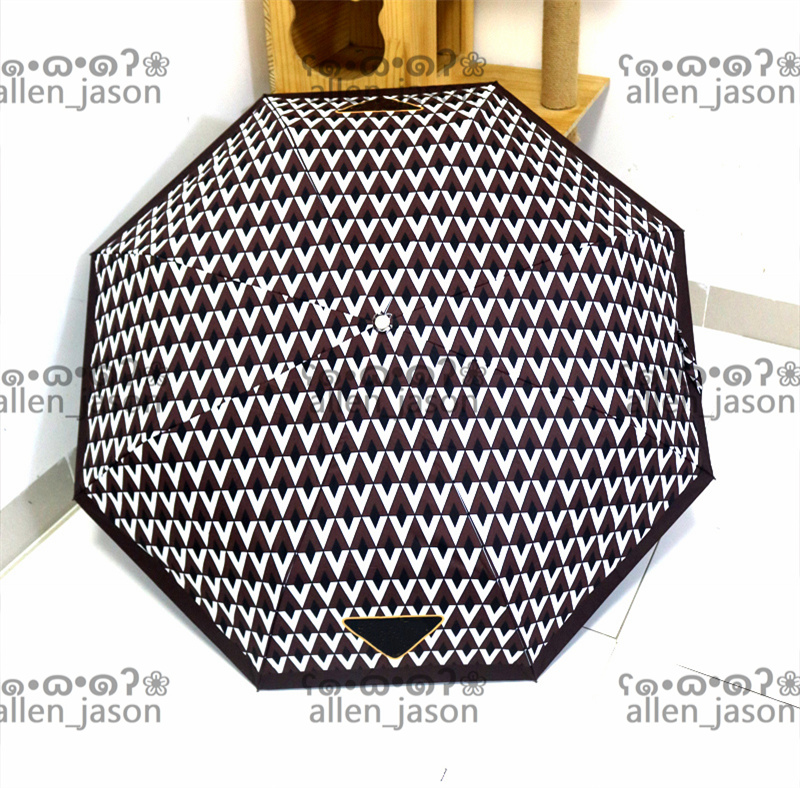 

Fashion Beach Sun Umbrellas Hipster Automatic Folding Designer Luxury Umbrellas High Quality Outdoor Travel Multifunction Windproof Rainy Umbrellas, As pic;with box