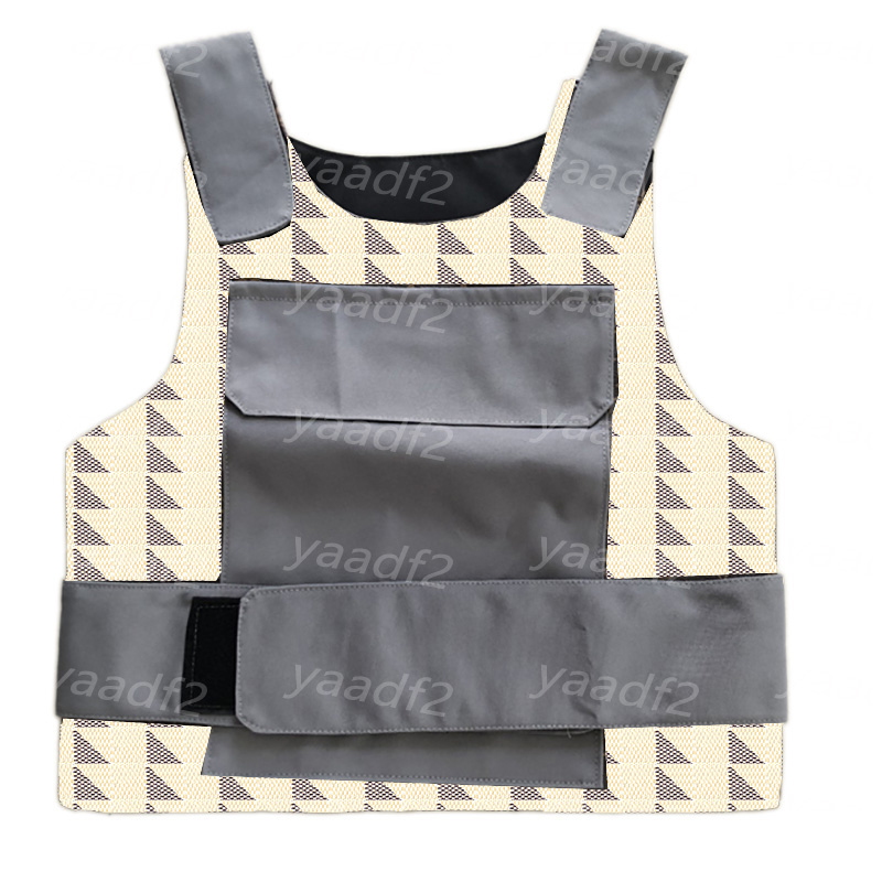 

Vintage Plaid Tactical Vests Fashion Leather Protective Vest Outdoor Motorcycle Cycle Waistcoats Tide Womens Mens Tanks, White/gray plaid