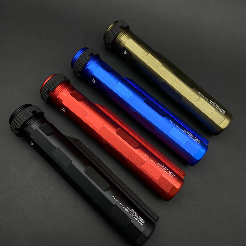 

Metal SI CNC Diamond-Shaped Buffer Tube Stock Pipe Enhanced Nut 7-Gear Airsoft M4 M16 Rear End Closed AEG Accessories