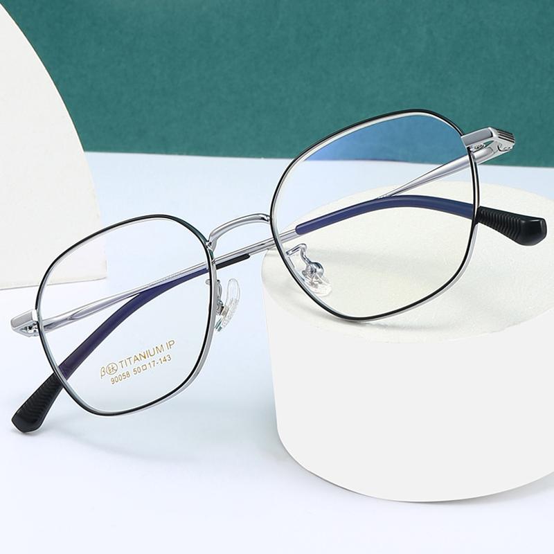 

Sunglasses Full Rim Optical Glasses Frame With Recipe Blue Light Blocking Eyeglasses Men Prescription Eyewear PureTitanium 90058